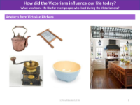 Artefacts used in Victorian kitchens - Worksheet