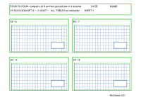  Division Set G 2 digit number - all tables no remainder