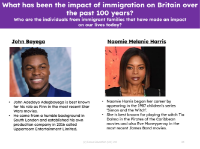 John Boyega and Naomie Melanie Harris - Info sheet