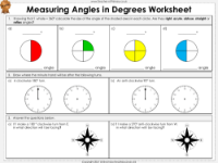 Measuring Angles in Degrees - Worksheet