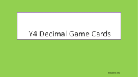 Decimal Game Cards