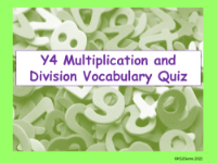 Vocabulary Quiz - Multiplication and Division