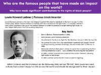 Lewis Howard Latimer - Info sheet