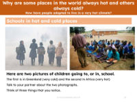 Schools in hot and cold places - Pictures