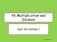 Multiplication and Division Spot the Mistake 1