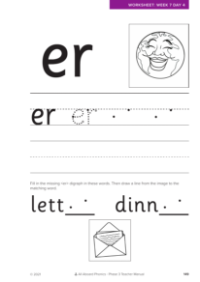 Letter formation - "er"  - Worksheet 