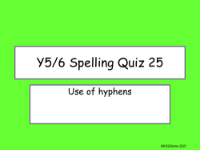 Using Hyphens Quiz