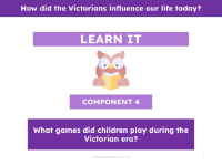 What games did children play during the Victorian era? - Presentation