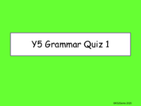 Grammar Quiz 1