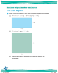 Learn together, Review of perimeter and area (1)