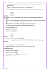 1. Mass worksheet