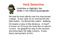 Verb Detectives Worksheet