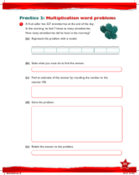 Work Book, Multiplication word problems