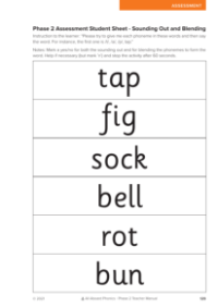 Grapheme Recognition  Assessment sheet- Resource 