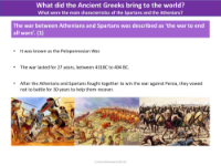 The Peloponnesian War - Athenians and Spartans - Info pack