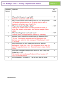 5. Reading Comprehension answers