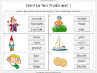 Silent Letters - Worksheet