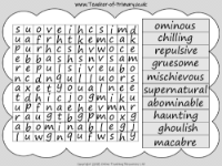 Halloween Wow Words - Worksheet