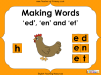 'ed', 'en' and 'et' - Powerpoint