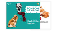 13. ‘Pom Pom Has A Visitor’ A Fun Writing And Drawing Activity (4 years +)