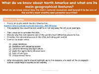 What do we know about how the USA's natural resources helped it to be one of the world's most wealthy and powerful countries?  - Teacher notes