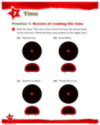 Work Book, Review of reading the time