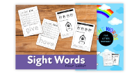 30. WORKSHEETS To Reinforce Four Letter Sight Words (4-7 years)
