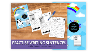 29. WORKSHEETS Practise Writing Sentences Using Three Letter Words (4-7 years)