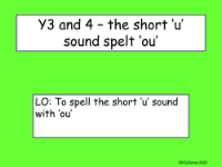 Short 'u' sound spelt 'ou' Presentation