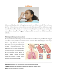 Asthma - Reading with Comprehension Questions