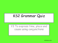 Conjunctions Quiz