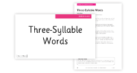 Week 18 - Lesson 5 Three-syllable Words