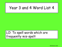 Statutory Spellings List 4 Presentation