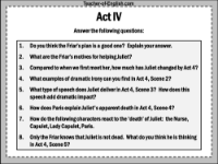 A kind of hope' - Act 4 Worksheet