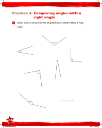 Work Book, Comparing angles with a right angle