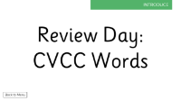 Review Day: CVCC Words - Presentation 