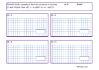 Multiplication Set I 2 digit number 2, 4