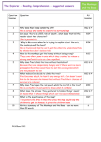 6. Reading Comprehension suggested answers