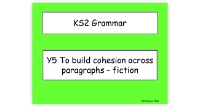 Cohesion across Paragraphs - Fiction