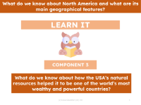 What do we know about how the USA's natural resources helped it to be one of the world's most wealthy and powerful countries?  - Presentation