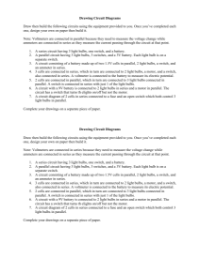 Drawing Circuit Diagrams Worksheet with Answers