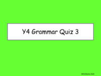 Grammar Quiz 3