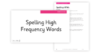 Week 20 - Lesson 5 Spelling High Frequency Words
