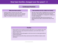 How have families changed over the years? - Continuous Provision