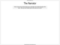 The Magic Finger - Lesson 2: Introducing Our Narrator - Worksheet