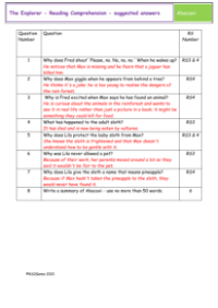 5. Reading Comprehension suggested answers