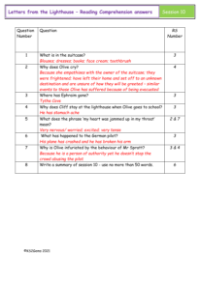 5. Reading Comprehension answers