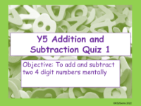 Add and subtract 4-digit numbers quiz