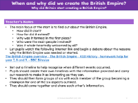 Why did Britain start creating a British Empire? - Teacher notes