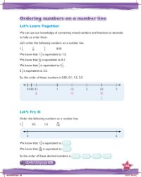 Try it, Ordering numbers on a number line